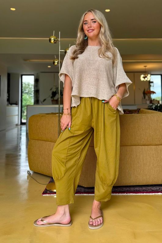 Jo Jo Quirky Classic Barrel Pant Mucky Olive