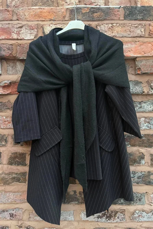 Jonti Knit XL Neckerchief Scarf Black