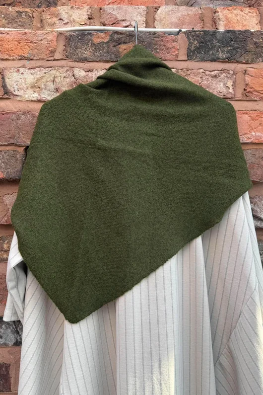 Jonti Knit XL Neckerchief Scarf Deep Olive