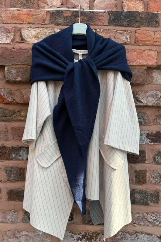 Jonti Knit XL Neckerchief Scarf Navy