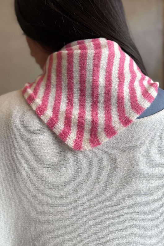 Jonti Stripe Knit Neckerchief Candy **