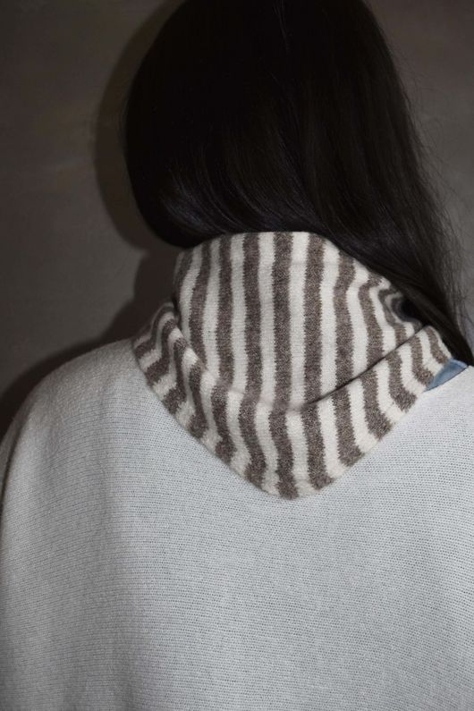 Jonti Stripe Knit Neckerchief Earth **