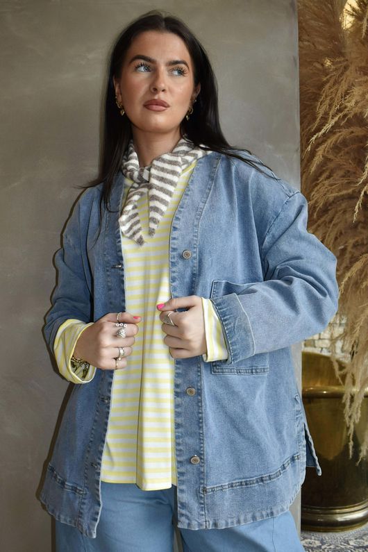 Jonti Stripe Knit Neckerchief Earth **