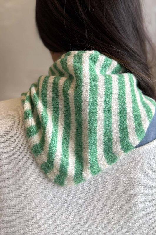 Jonti Stripe Knit Neckerchief Jade *