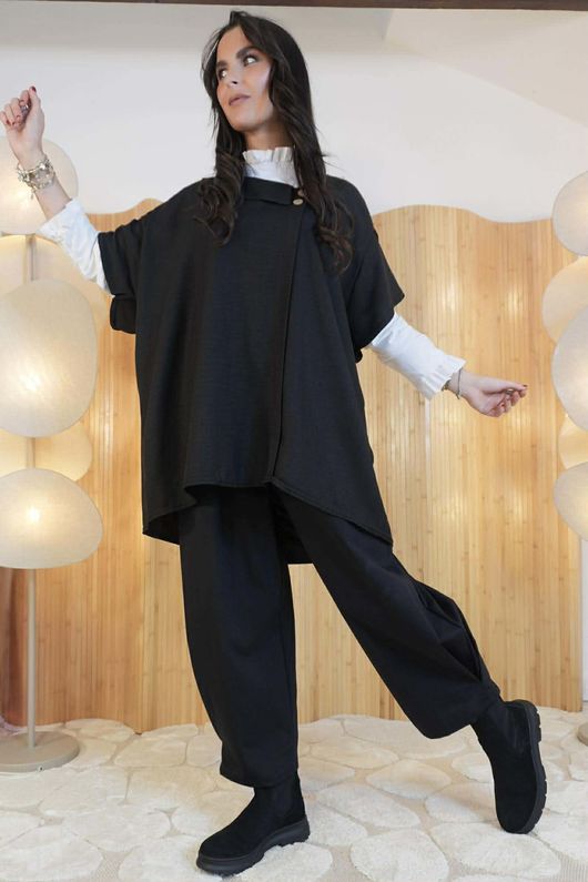 Kennedy Oversized Blouse Black  /15=