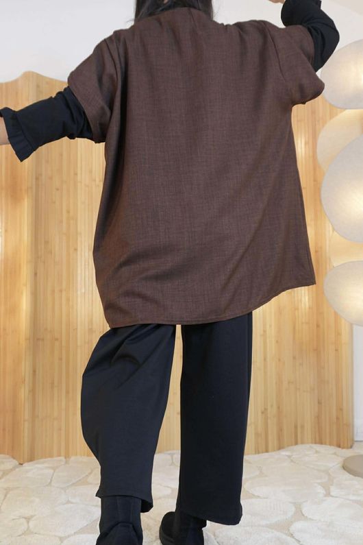 Kennedy Oversized Blouse Brown  /40=