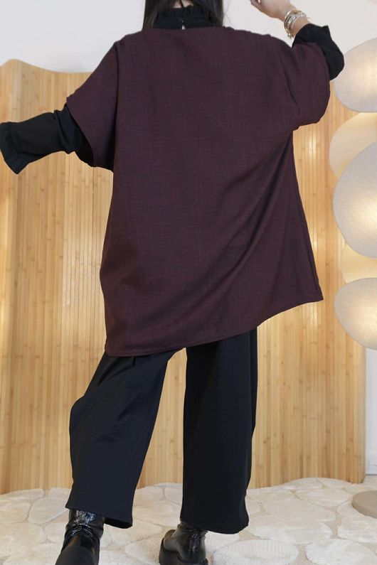 Kennedy Oversized Blouse Dark Cherry  /40=