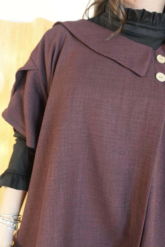 Kennedy Oversized Blouse Dark Cherry  /40=
