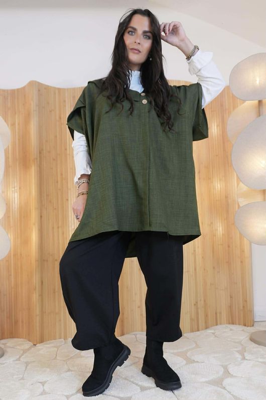 Kennedy Oversized Blouse Deep Olive ' /26 