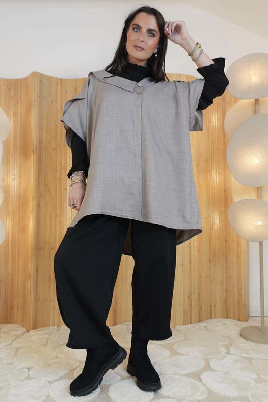 Kennedy Oversized Blouse Mocha ' /37 