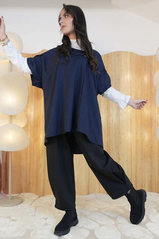 Kennedy Oversized Blouse Navy  /40=