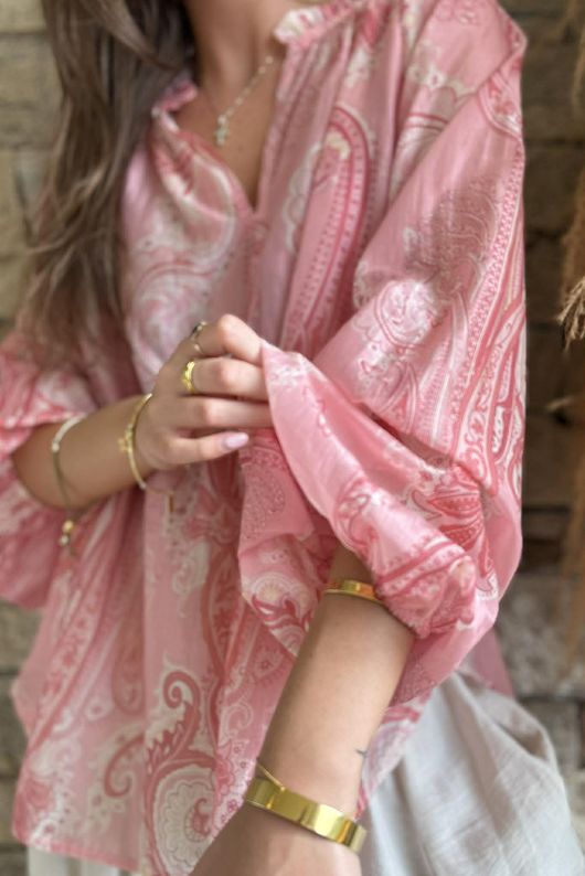 Kings Road Paisley Blouse Rose /4=