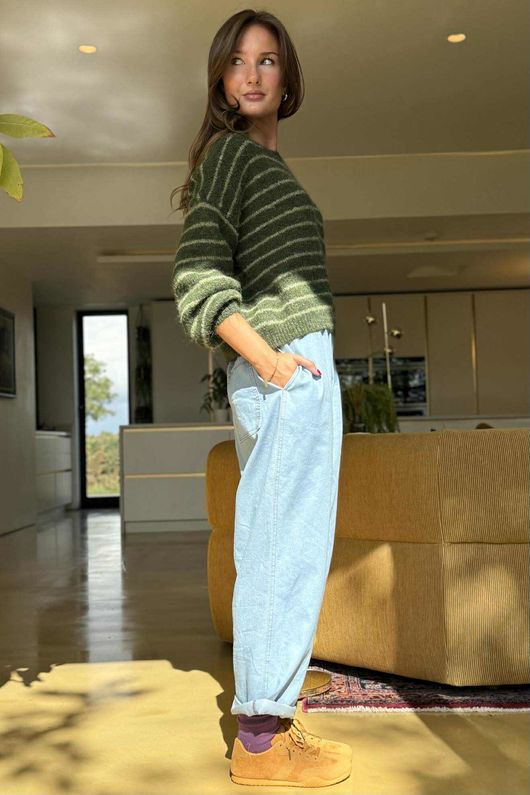 Kondi Stripe Knit Green Sage 