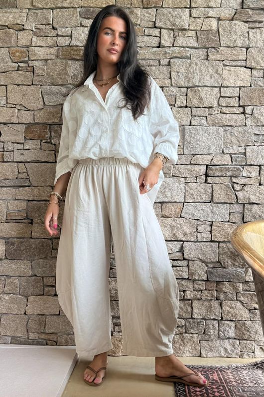 Lagen 7/8 Barrel Pant Calico