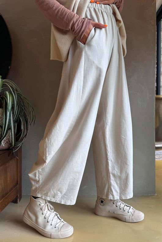 Lagen 7/8 Barrel Pant Calico  