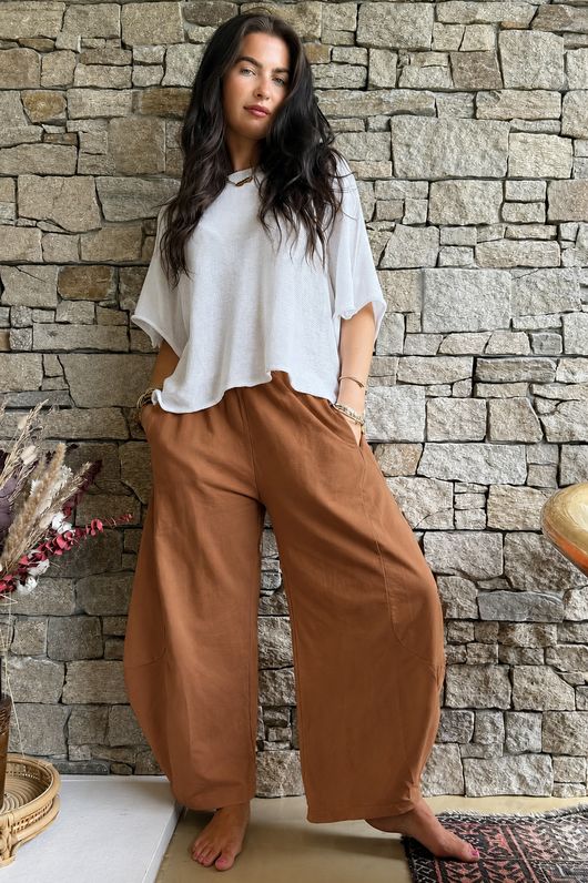 Lagen 7/8 Barrel Pant Chestnut due 3 days 