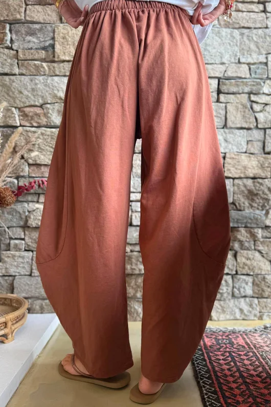 Lagen 7/8 Barrel Pant Chestnut 