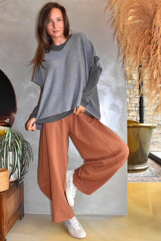 Lagen 7/8 Barrel Pant Chestnut 