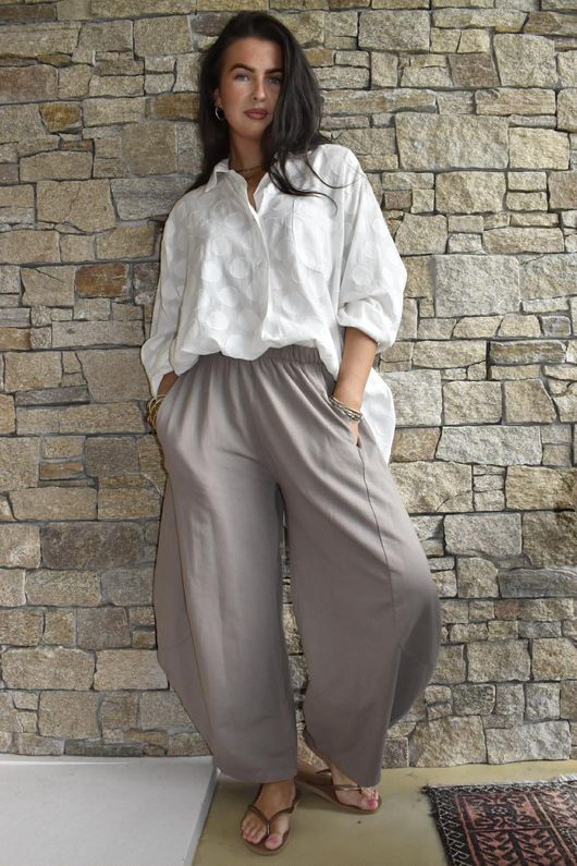 Lagen 7/8 Barrel Pant Mocha