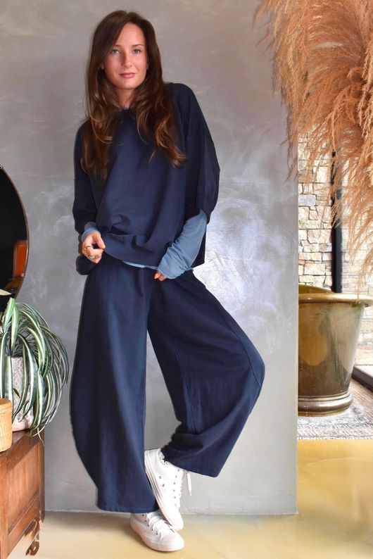 Lagen 7/8 Barrel Pant Navy 