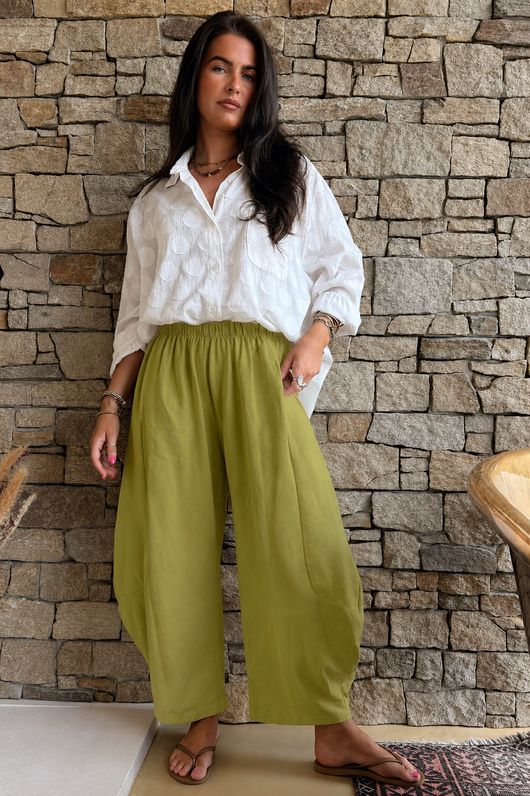 Lagen 7/8 Barrel Pant Olive due 3 days 