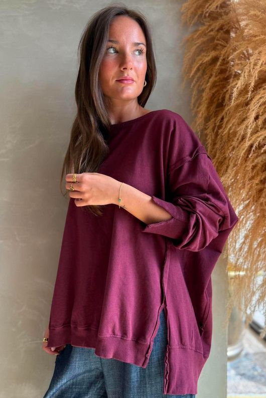 Lagen Chill Sweatshirt Aubergine