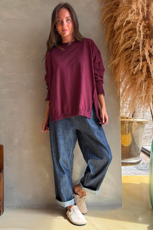Lagen Chill Sweatshirt Aubergine
