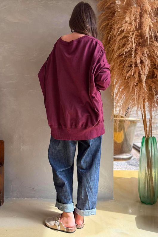 Lagen Chill Sweatshirt Aubergine