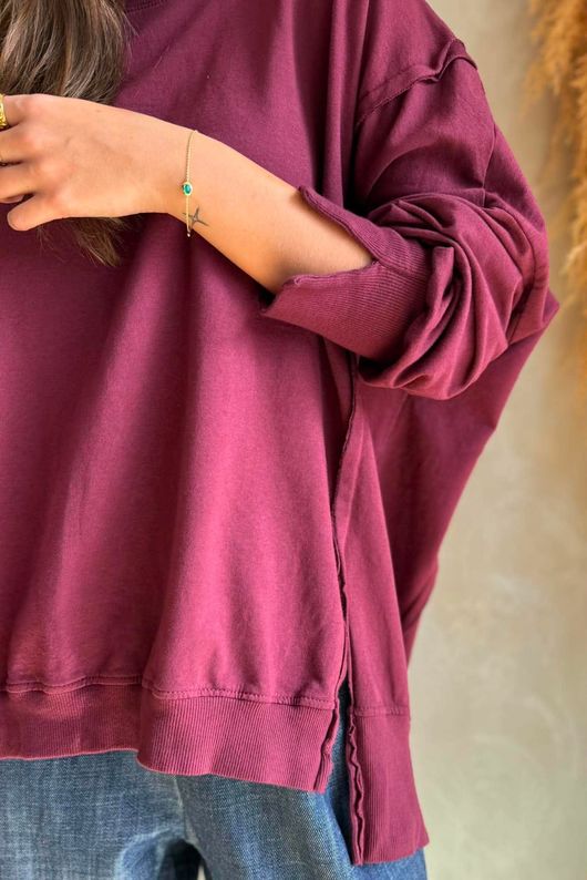 Lagen Chill Sweatshirt Aubergine