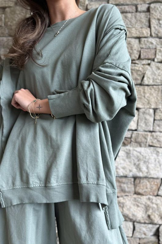 Lagen Chill Sweatshirt Soft Khaki 