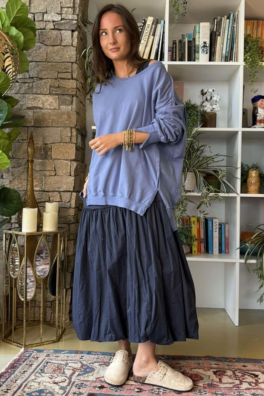 Lagen Chill Sweatshirt Denim /12=