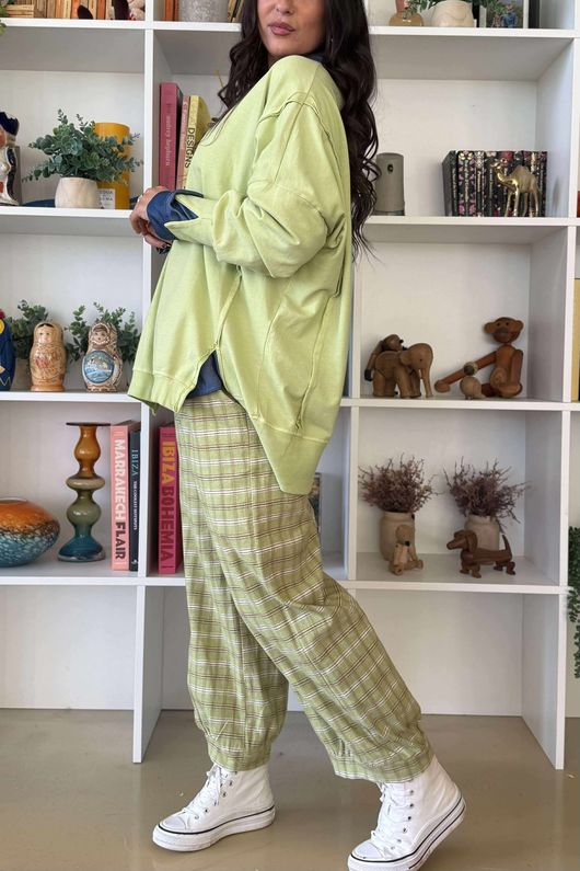 Lagen Chill Sweatshirt Soft Lime