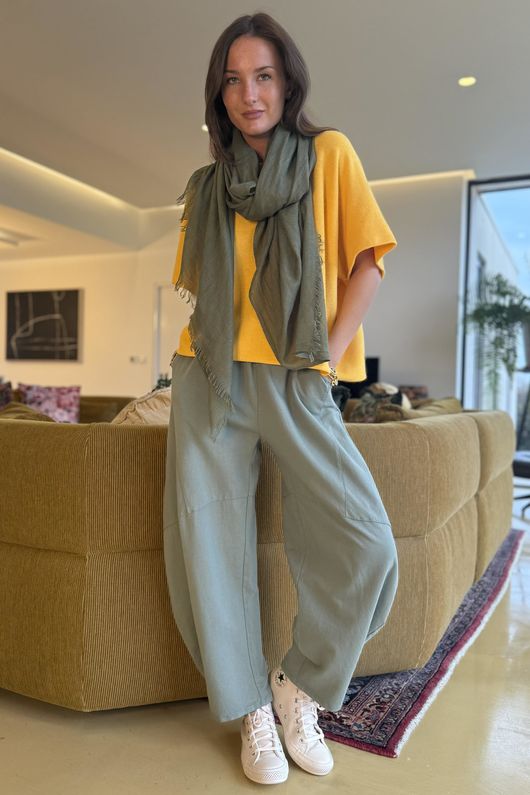 Lagen Classic Barrel Pant Khaki