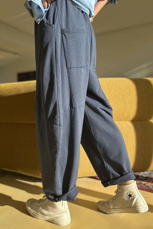 Lagen Classic Barrel Pant Navy