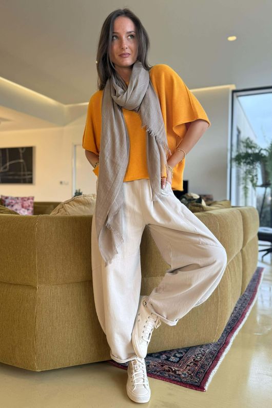 Lagen Classic Barrel Pant Stone