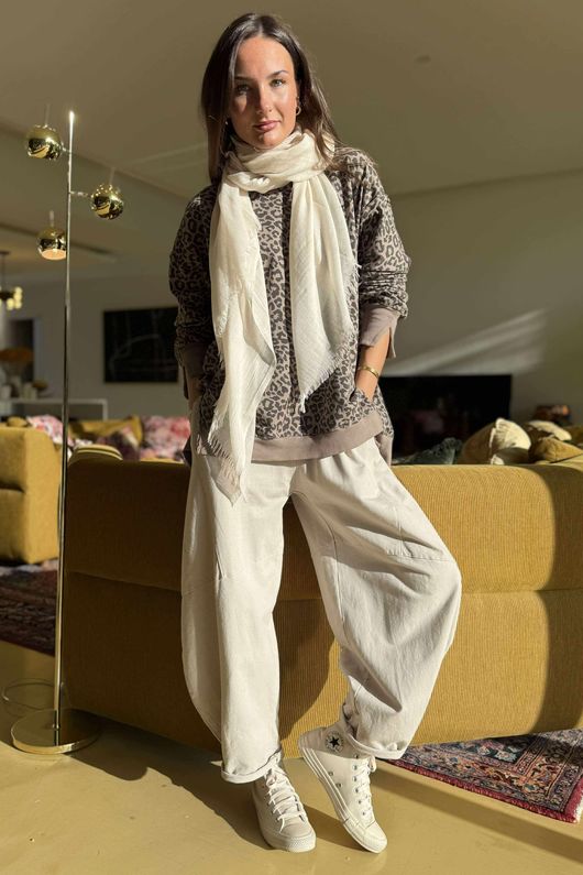 Lagen Classic Barrel Pant Stone