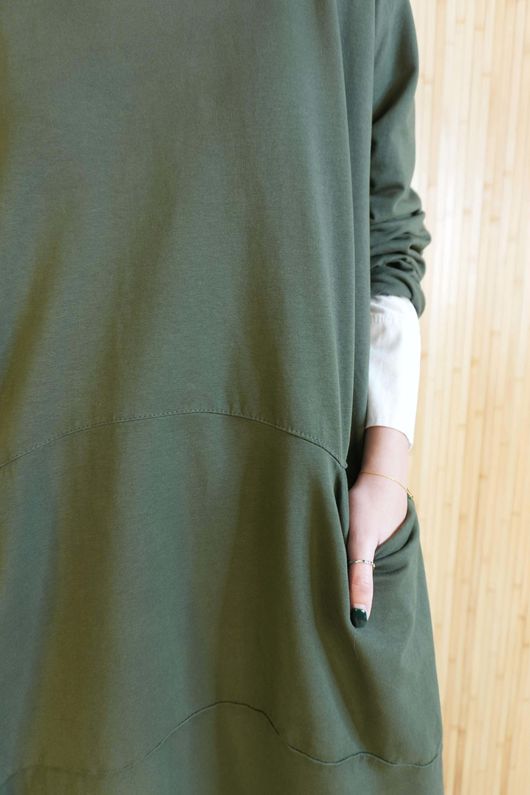 Lagen Classic Cocoon Tunic Deep Khaki