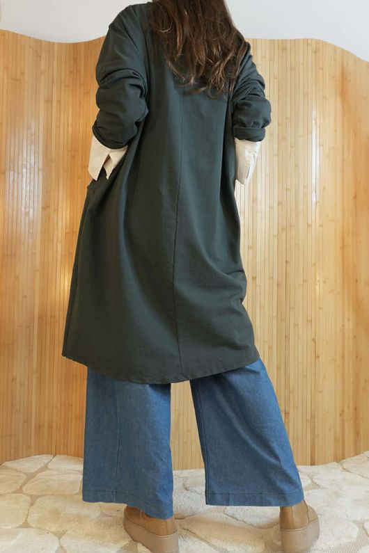 Lagen Classic Cocoon Tunic Graphite