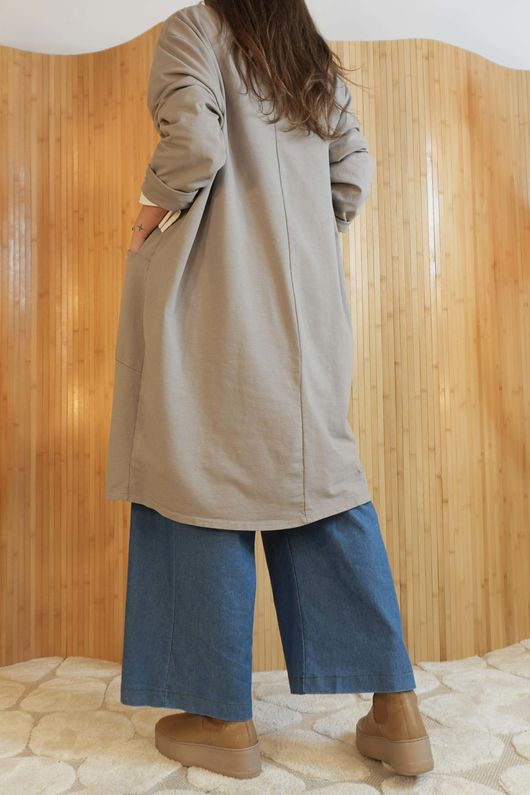 Lagen Classic Cocoon Tunic Stone