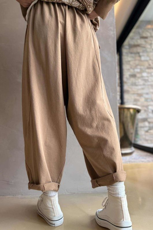 Lagen Classic Sweatshirt Barrel Pant Caramel
