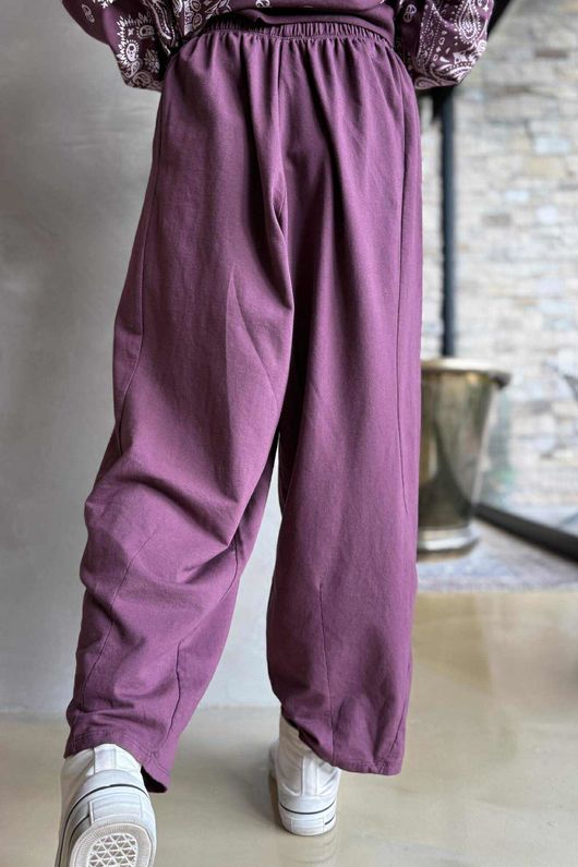 Lagen Classic Sweatshirt Barrel Pant Damson