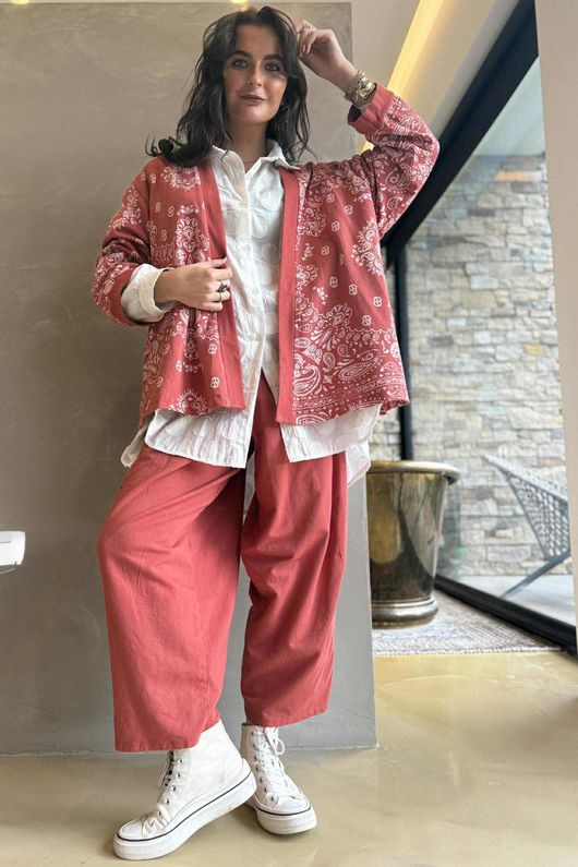 Lagen Classic Sweatshirt Barrel Pant Indian Red