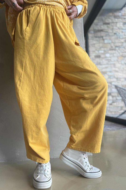 Lagen Classic Sweatshirt Barrel Pant Lemonade