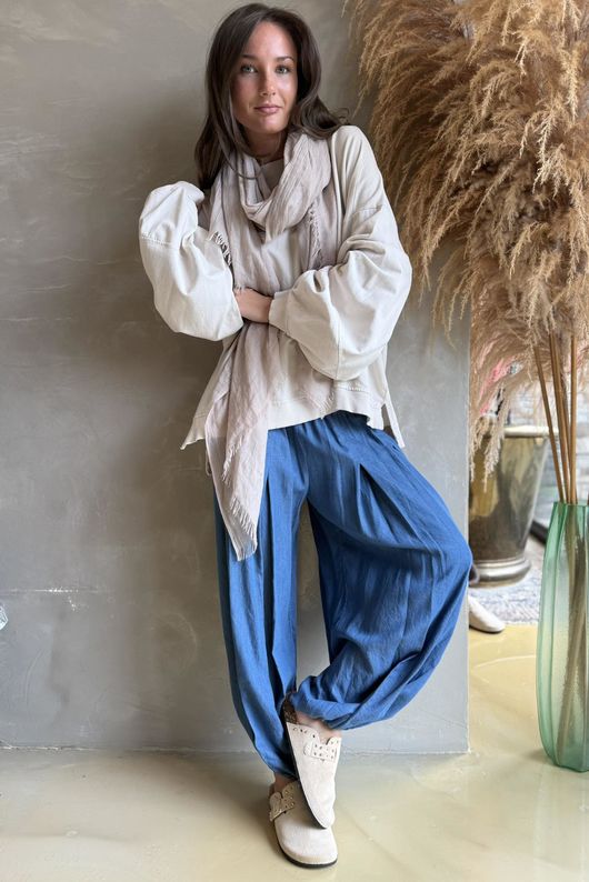 Lagen Lantern Sleeve Sweatshirt Calico