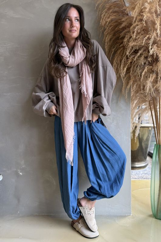 Lagen Lantern Sleeve Sweatshirt Mocha