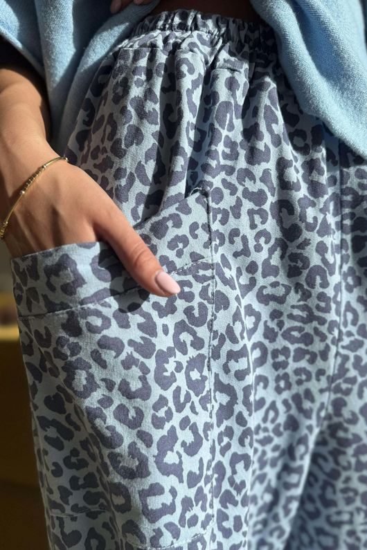 Lagen Leopard Shelby Barrel Pant Baby Blue & Denim
