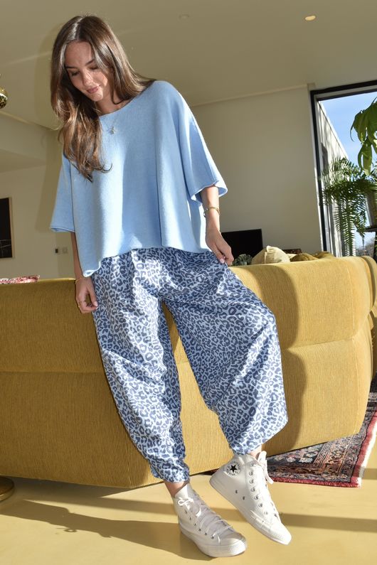 Lagen Leopard Shelby Barrel Pant Baby Blue & Denim