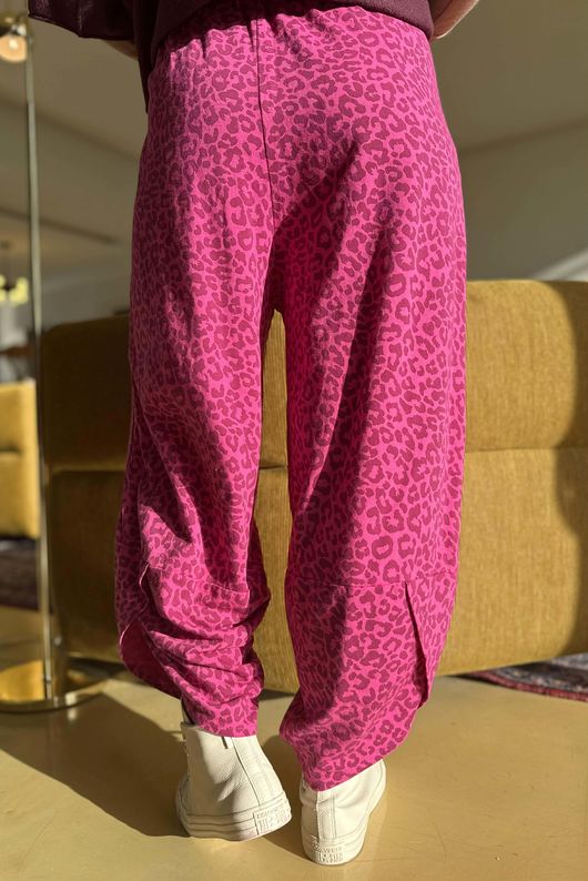 Lagen Leopard Shelby Barrel Pant Hot Pink & Merlot