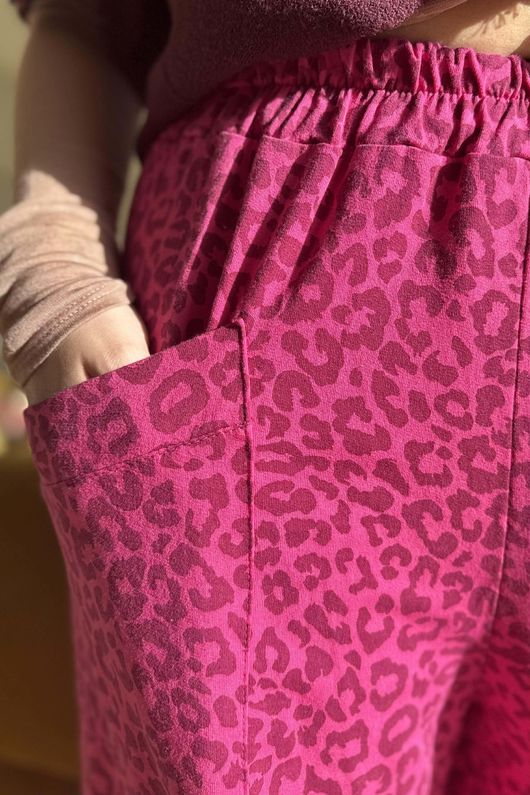 Lagen Leopard Shelby Barrel Pant Hot Pink & Merlot