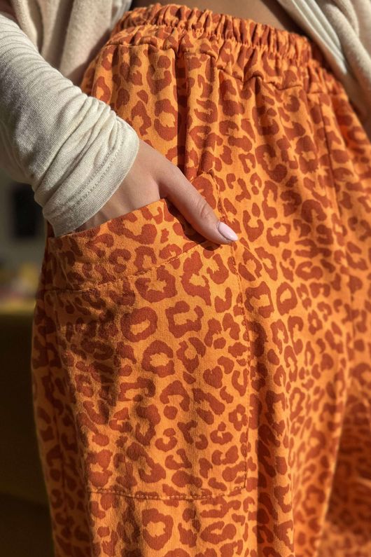 Lagen Leopard Shelby Barrel Pant Sunset & Rust